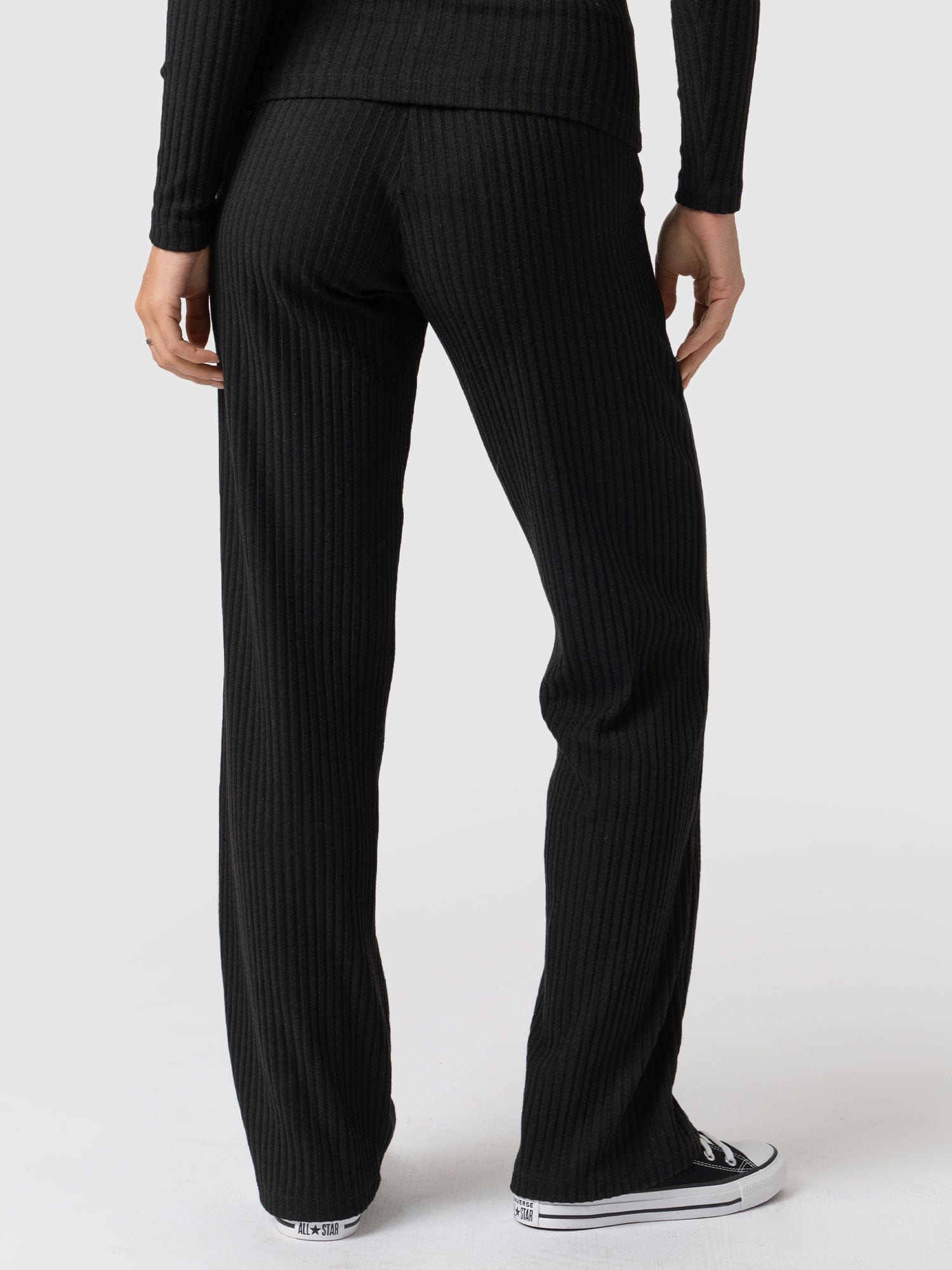 Apartment Pant Black Rib - Women's Pants | Saint + Sofia® USA